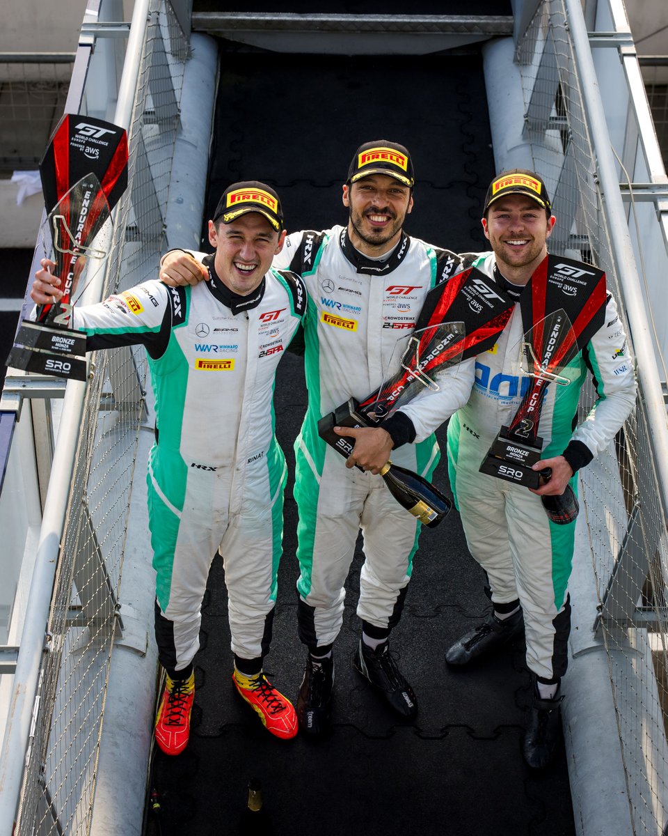 Mercedes-AMG Motorsport (@amgmotorsport) on Twitter photo #GTWorldEurope - Top Results for Winward Racing at Monza! ๐ฅ๐ฅ
Huge congrats to the #48 and drivers Lucas Auer, Matteo Cairoli and <a href="/MaroEngel/">Maro Engel</a> for the overall win. ๐
Also, big shoutout to the #81 and drivers Marvin Dienst, Gabriele Piana and Rinat Salikhov for a strong P2 in #GTWorldEurope - Top Results for Winward Racing at Monza! ๐ฅ๐ฅ
Huge congrats to the #48 and drivers Lucas Auer, Matteo Cairoli and <a href="/MaroEngel/">Maro Engel</a> for the overall win. ๐
Also, big shoutout to the #81 and drivers Marvin Dienst, Gabriele Piana and Rinat Salikhov for a strong P2 in