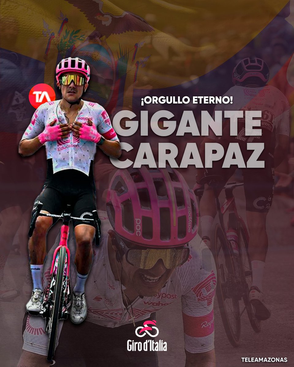 🚴🇪🇨 ¡Orgullo eterno! Richard Carapaz vuelve a escribir su nombre con tinta dorada en el Giro de Italia. Podio histórico para la 'Locomotora del Carchi' 🚂 ow.ly/SmBw50W2bzk