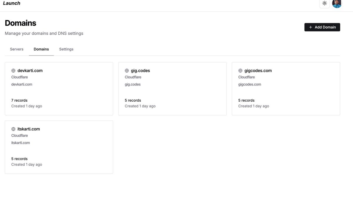 ikkarti's tweet image. Domain manager is coming to #launchapp

Now you can add your domains, Records etc from 

@digitalocean 
@GoDaddy 
@Cloudflare 

Soon more providers will be added