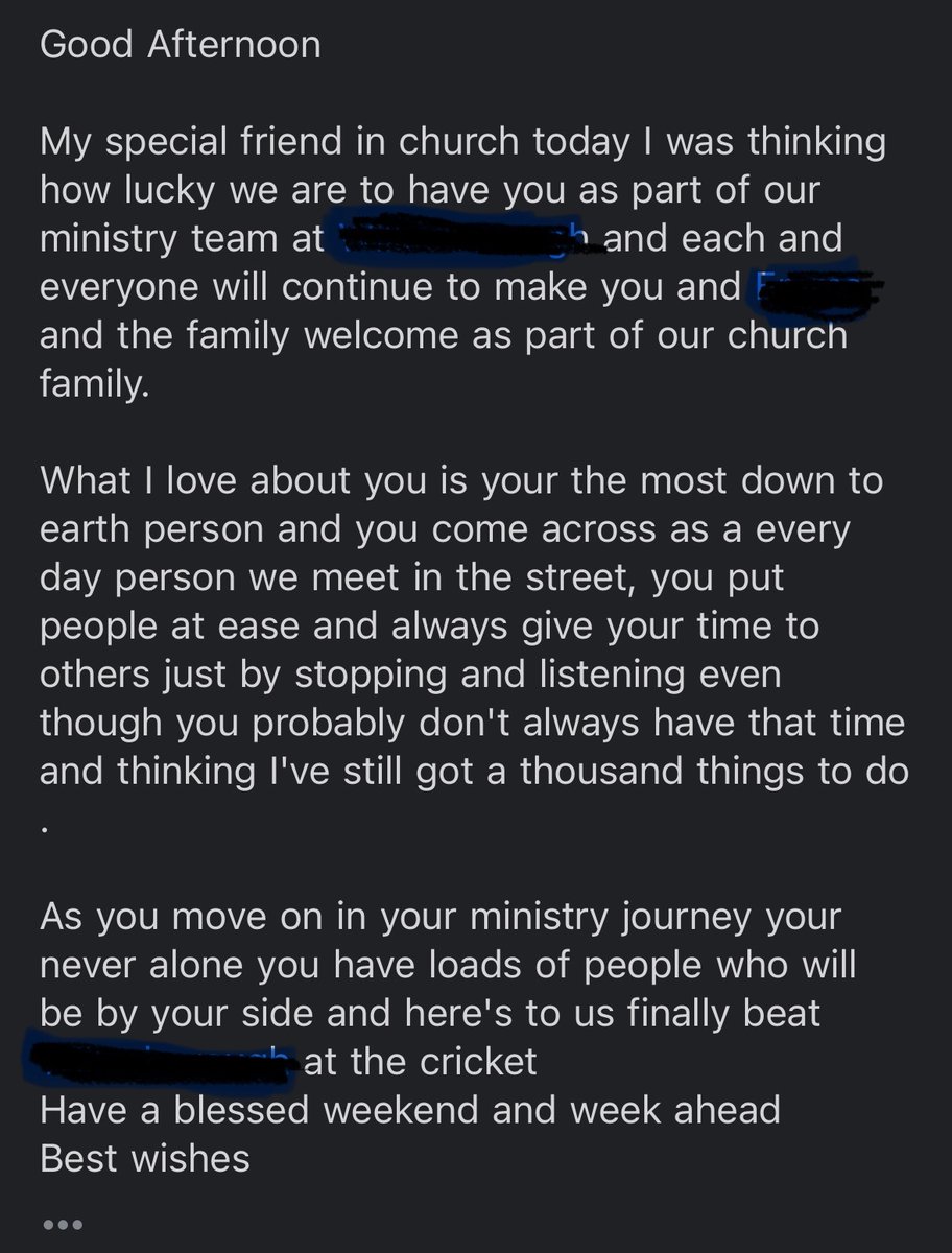 I‘ve just received this message from one of the congregation 🙏🏼
What a kind thing to send 🙂

<a href="/churchofengland/">The Church of England</a>