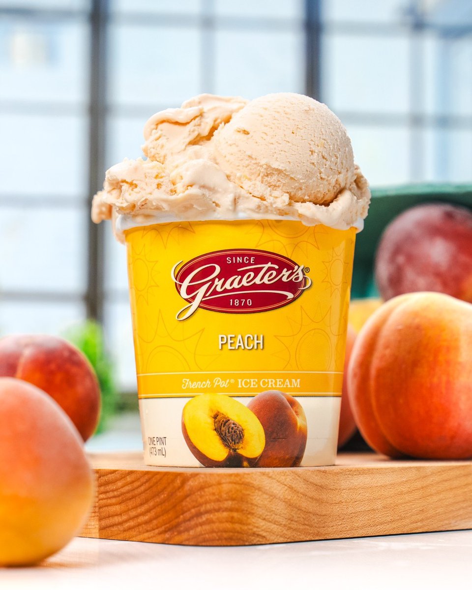 🍑 NOW SCOOPING! 🍑

Our Peach ice cream has made its return just in time for those Summer vibes! ☀️

Available now at all Graeter's locations, and available online at graeters.com