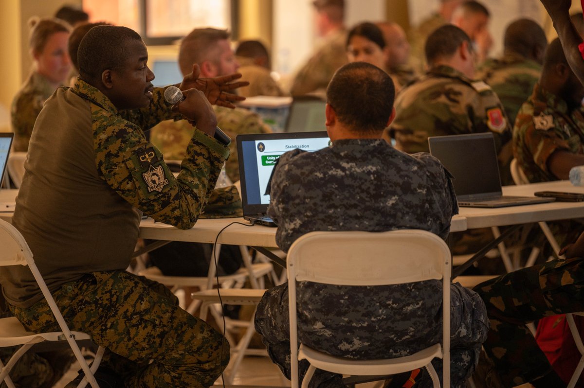USSOCOM's tweet photo. Flintlock 2025 Wrap-Up 🇨🇮
United 500+ from 30+ nations to win together through planning, partnership & readiness.
“We’re doing what no other nation can—training a multinational SOF HQ to lead in real counter terror ops.” – Lt. Col. Robey, #SOCAF
#Flintlock2025 #SOF #USSOCOM https://t.co/JIzUsIRfH3