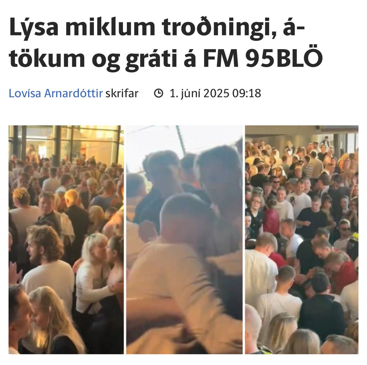 Tengdafaðir minn sá um gæslu á sveitaböllum í den.

Ég spurði hann hvað það þyrfti til að halda utan um svona viðburð í dag?

Ég gleymi aldrei svarinu... „Við getum það ekki. Við kunnum það ekki lengur.“