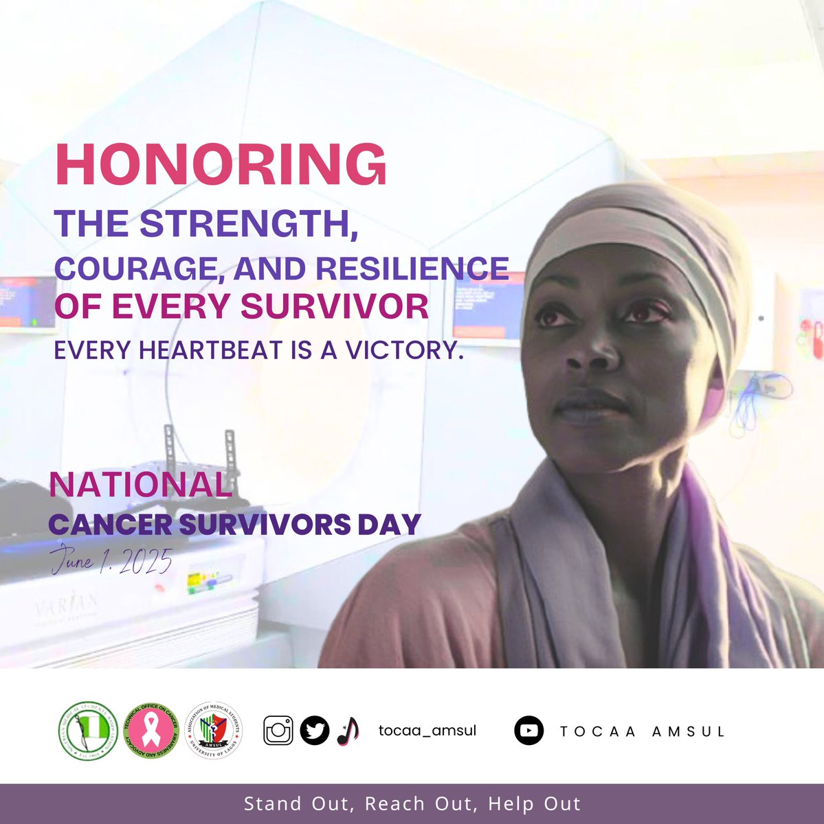 tocaa_amsul's tweet image. Today, we pause.
Not in mourning, but in honor.
Not in sorrow, but in awe.
We pay tribute to the brave souls who have walked through the valley of fear and pain, and emerged maybe scarred, but standing tall.

#NationalCancerSurvivorsDay
#CelebrateSurvivors
#TOCAAAMSUL #HopeLives