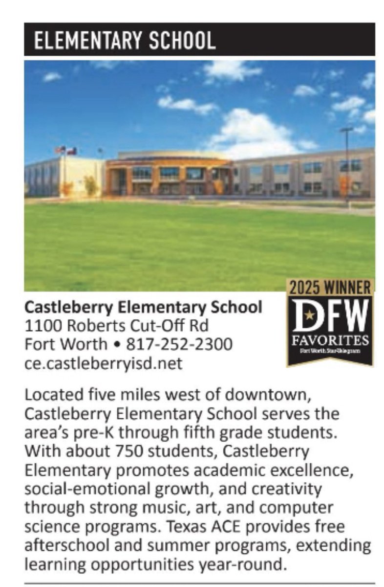 Charles Gideon (@principal_ce) on Twitter photo Setting the Gold standard again! We are so thankful to be voted DFW's Favorite elementary school 2 years in a row! <a href="/CastleberryElem/">Castleberry Elementary</a> <a href="/CastleberryISD/">Castleberry ISD</a> #ChooseCastleberry Setting the Gold standard again! We are so thankful to be voted DFW's Favorite elementary school 2 years in a row! <a href="/CastleberryElem/">Castleberry Elementary</a> <a href="/CastleberryISD/">Castleberry ISD</a> #ChooseCastleberry