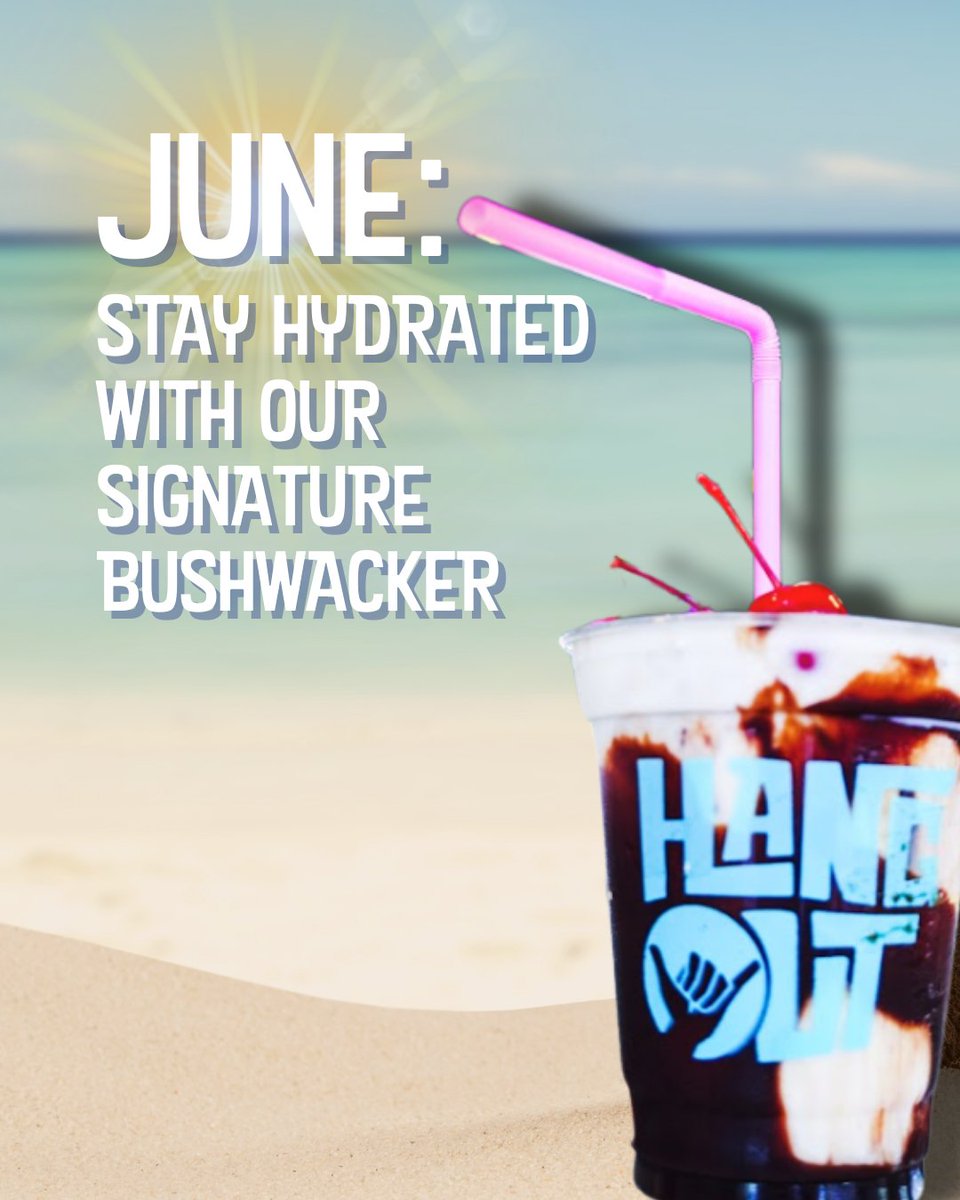 June Hydration!
Stay refreshed all month long with our Signature Bushwacker in June!  Keep it cool, keep it delicious, and keep it fun. #StayHydrated #SignatureSips #JuneVibes