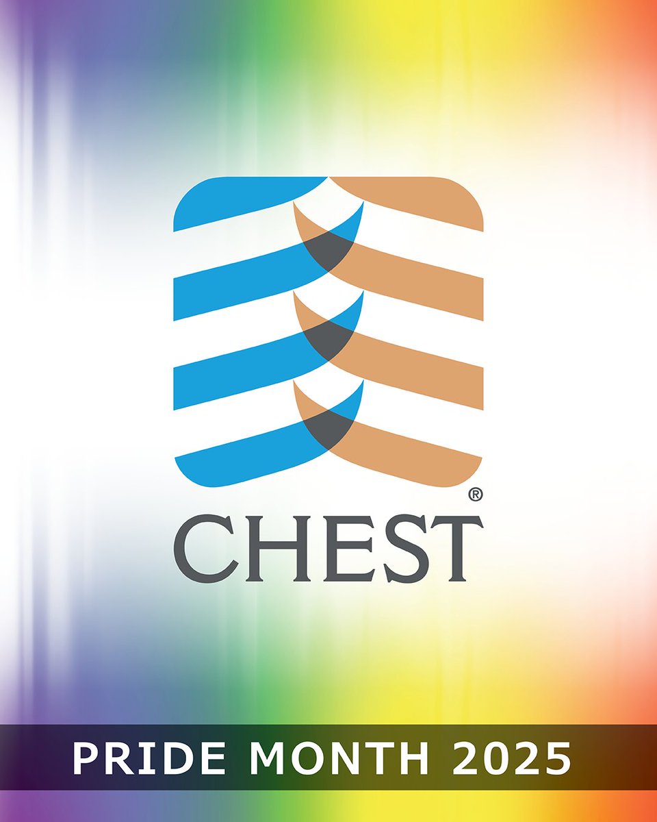 This #PrideMonth, CHEST reaffirms its support for the LGBTQ+ community and everyone's right to breathe since 1935. 🫁 Throughout June, we’ll be sharing resources, and more, to promote inclusivity in clinical care and medical research. Stay tuned! 🏳️‍🌈
#CHESTPride