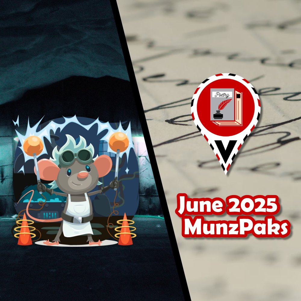 💡🐀 This June, meet the Conductive PakRat, the fifth in a NEW line of MunzPak-exclusive bouncers!
ㅤ
🪶 Plus, we're continuing our Book Genre Greeting Card series with the Poetry Book Card!
ㅤ
👉 Learn more: vist.ly/3n5smzj