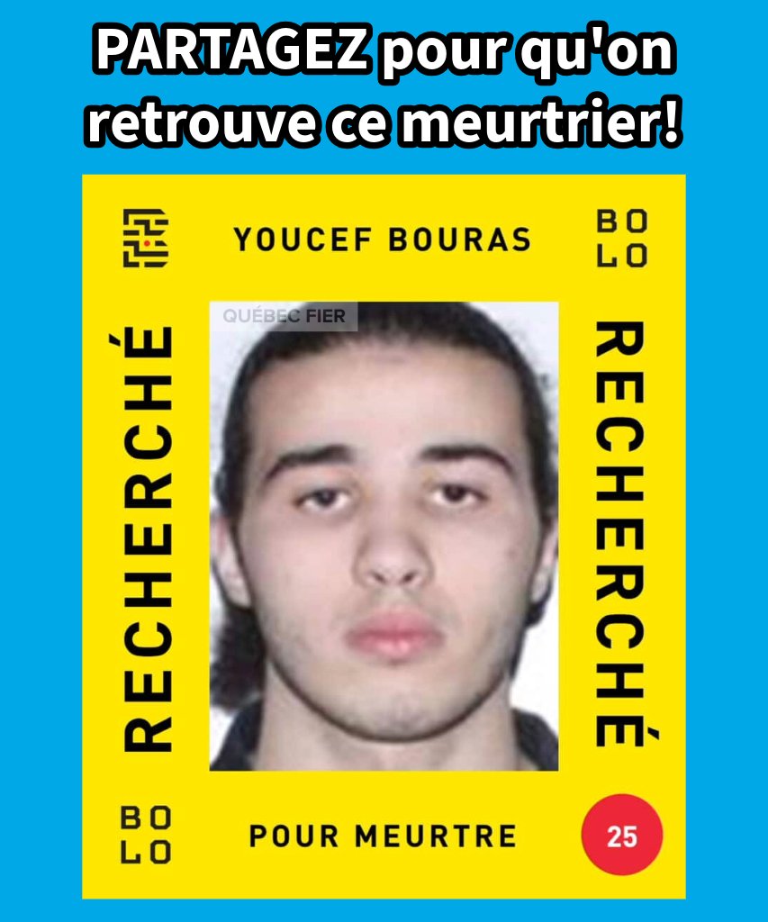 Youcef Abderahim Bouras est un des criminels les plus recherchés au Québec. Il est accusé d'avoir froidement abattu un jeune homme à Longueuil, alors que celui-ci se promenait avec sa conjointe.

Pour communiquer avec la SQ en toute confidentialité 24/7 : 1-800-659-GANG (4264),
