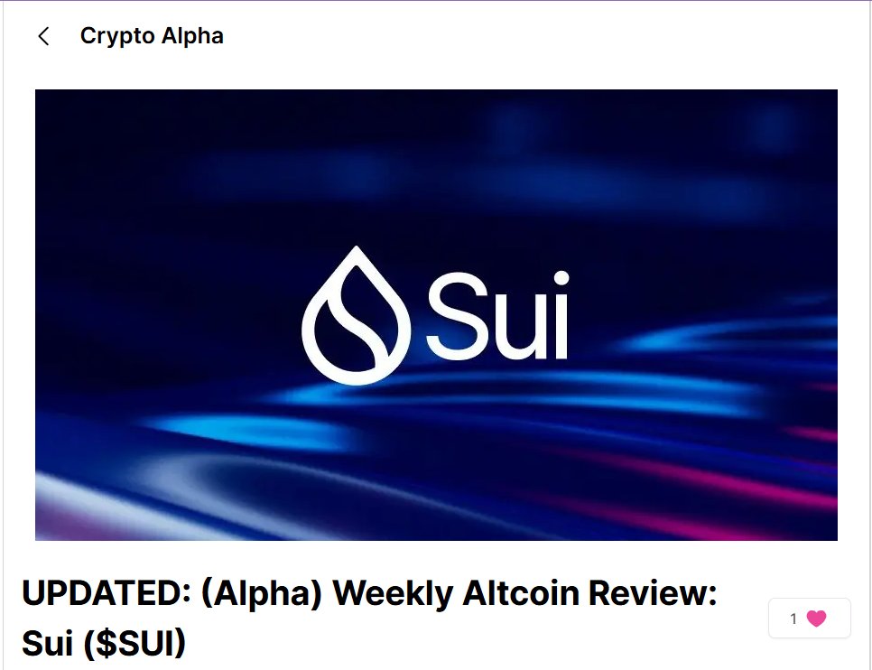 SUI, a layer-1 blockchain which targets global adoption through an object-centric data model and Move programming language. 

With a market capitalization of $10.81B, it presents potential for significant returns on investment (ROI).

$SUI #SuiNetwork