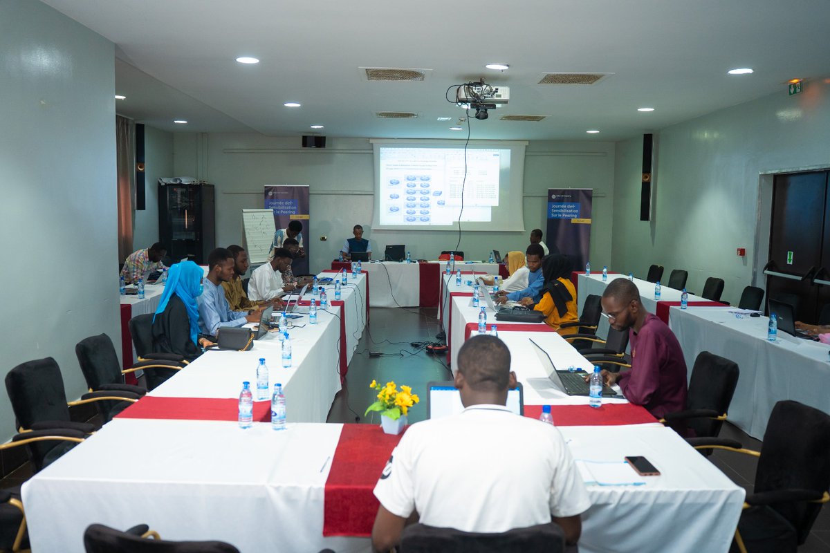 ISOC-TCHAD (@isocchad) on Twitter photo Clôtur réussie de l’atelier sur le peering Du 26 au 30 mai 2025 à N’Djamena, avec l’appui d’Internet Society & ISOC-TCHAD.
Merci aux FAI, entités du Ministère du NumériK, assos TIC & nos formateurs 👏
🙏 Christian Muhrwa (🇷🇼) & Nabil Chouby (🇧🇯)
<a href="/internetsociety/">Internet Society</a> <a href="/ISOC_Foundation/">Internet Society Foundation</a> Clôtur réussie de l’atelier sur le peering Du 26 au 30 mai 2025 à N’Djamena, avec l’appui d’Internet Society & ISOC-TCHAD.
Merci aux FAI, entités du Ministère du NumériK, assos TIC & nos formateurs 👏
🙏 Christian Muhrwa (🇷🇼) & Nabil Chouby (🇧🇯)
<a href="/internetsociety/">Internet Society</a> <a href="/ISOC_Foundation/">Internet Society Foundation</a>