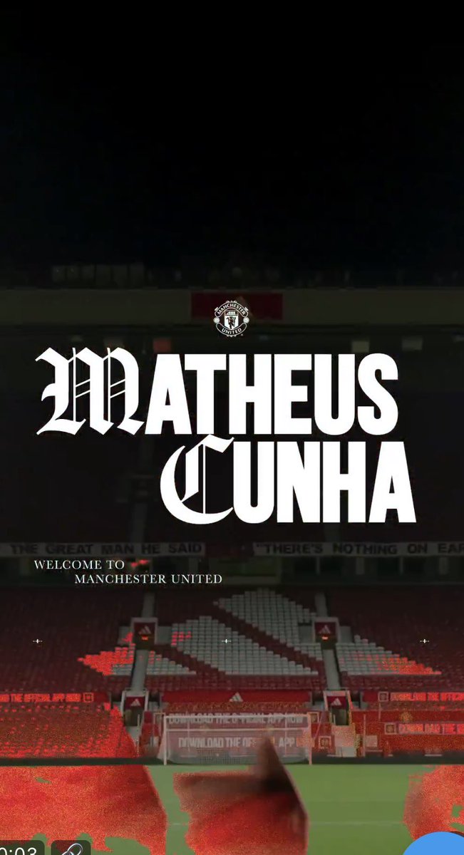 🚨🇧🇷 Official: Manchester United have signed Matheus Cunha from Wolves for a fee of £62.5m. 

Cunha has signed a Five-year contract, plus a year option. #MUFC