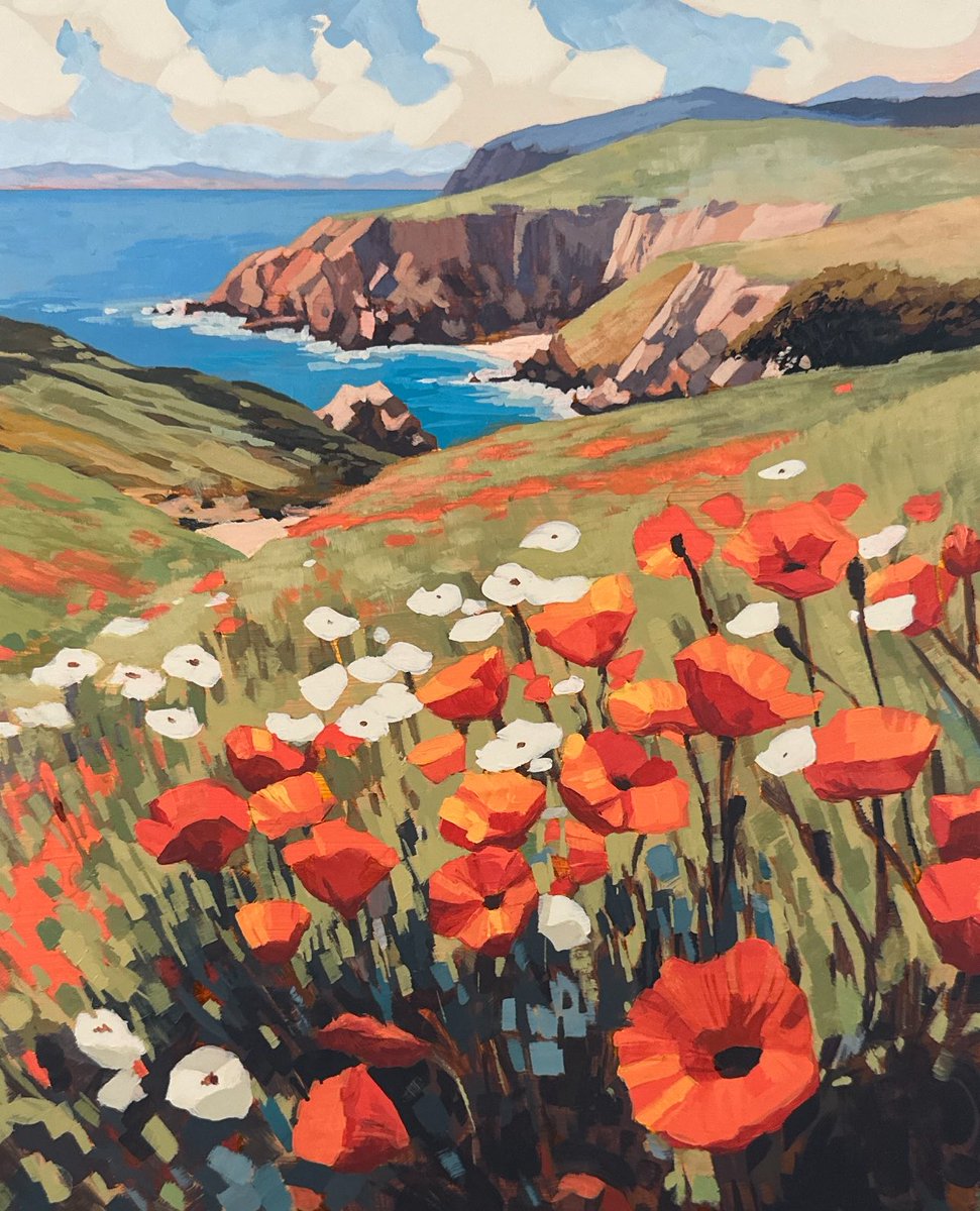 My painting COASTAL POPPIES