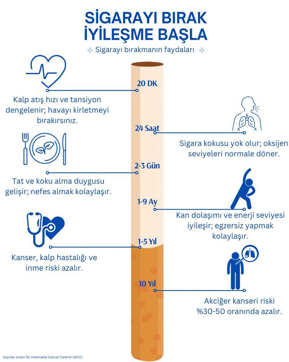 🚭31 Mayıs #DünyaTütünsüzGünü

➡️Dünya genelinde 1,3 milyar kişi tütün ürünü kullanıyor. Her yıl 7,2 milyon insan tütünle ilişkili nedenlerle hayatını kaybediyor. Pasif içicilikten en çok etkilenen grupların başında çocuklar geliyor; her yıl 65.000 çocuk yalnızca sigara dumanına