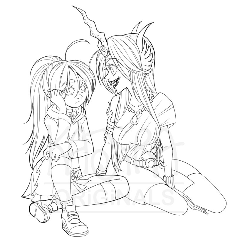 KAJiRAkreations's tweet photo. I think I figured out how I wanted Maena (right) to look like.

My #VTuber @Pa_Houa_VT, and another character for her lore.

#rkgk #ENVTuber #humanartist 
#originalcharacters https://t.co/vrKtKF3i3P