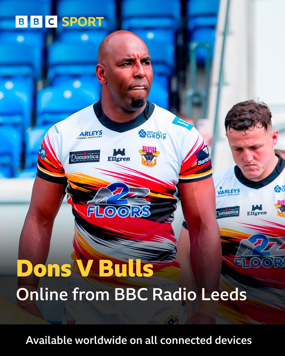 BBC Sport West Yorkshire (@bbcwys) on Twitter photo π¨ ON NOW!
π Doncaster V <a href="/OfficialBullsRL/">Bradford Bulls</a> (3pm ko)
π Full commentary
π£ Tim Steere & <a href="/mattbramald1/">Matt Bramald</a>
π Online worldwide from <a href="/BBCLeeds/">BBC Leeds</a> on all connected devices from 2.50pm
π§ tinyurl.com/3zbdfksn
#BBCRL π¨ ON NOW!
π Doncaster V <a href="/OfficialBullsRL/">Bradford Bulls</a> (3pm ko)
π Full commentary
π£ Tim Steere & <a href="/mattbramald1/">Matt Bramald</a>
π Online worldwide from <a href="/BBCLeeds/">BBC Leeds</a> on all connected devices from 2.50pm
π§ tinyurl.com/3zbdfksn
#BBCRL