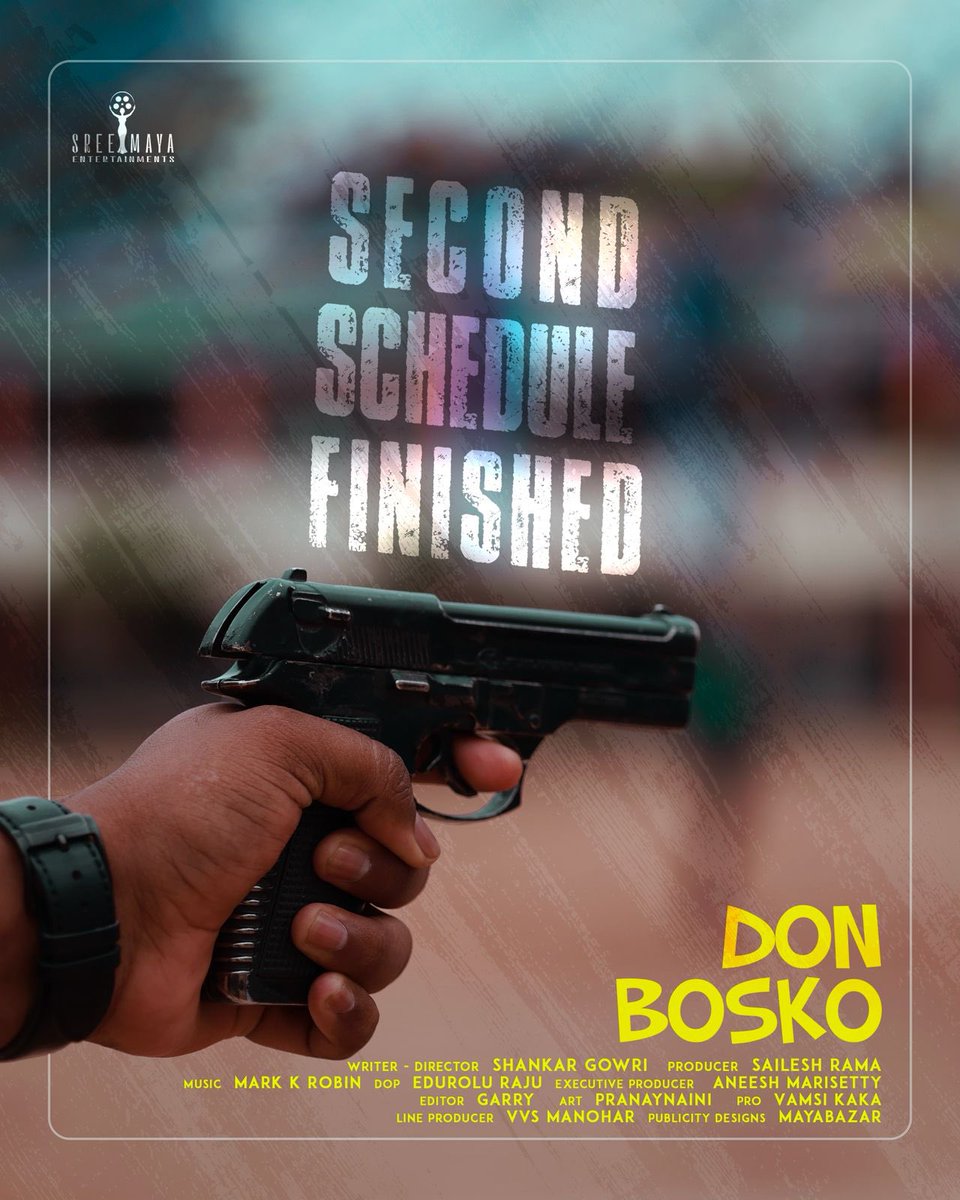 Eluru Sreenu (@iamelurusreenu) on Twitter photo Bang! 🎬 #DonBosko Schedule 2 Wrapped!
Another chapter closed with memories, madness, and magic
Onward to the next!🔥
#Rushya <a href="/SaileshRama/">Sailesh Rama</a> <a href="/pshankar_gowri/">shankar gowri</a> <a href="/mirnaaofficial/">Mirnaa</a> #Mounika <a href="/Actor_Rajkumar9/">RajkumarKasireddy</a> <a href="/IamVishnuOi/">VishnuOi</a> <a href="/eduroluraju/">Edurolu Raju</a> #PranayNaini <a href="/iamMarkKRobin/">Mark k Robin</a> @garrybh88 @aneeshmarisetty Bang! 🎬 #DonBosko Schedule 2 Wrapped!
Another chapter closed with memories, madness, and magic
Onward to the next!🔥
#Rushya <a href="/SaileshRama/">Sailesh Rama</a> <a href="/pshankar_gowri/">shankar gowri</a> <a href="/mirnaaofficial/">Mirnaa</a> #Mounika <a href="/Actor_Rajkumar9/">RajkumarKasireddy</a> <a href="/IamVishnuOi/">VishnuOi</a> <a href="/eduroluraju/">Edurolu Raju</a> #PranayNaini <a href="/iamMarkKRobin/">Mark k Robin</a> @garrybh88 @aneeshmarisetty
