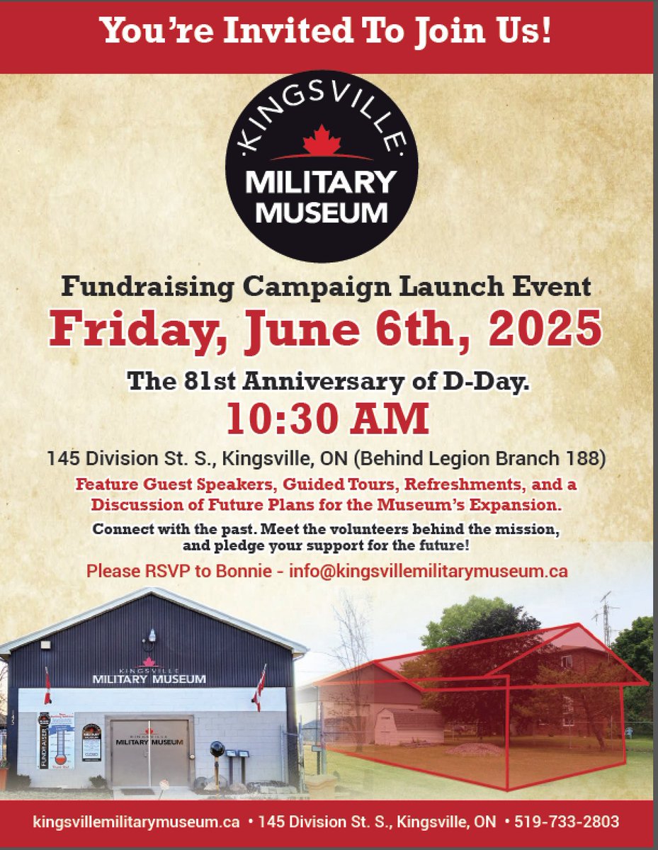 Join Kingsville Military Museum June 6 for a special event.