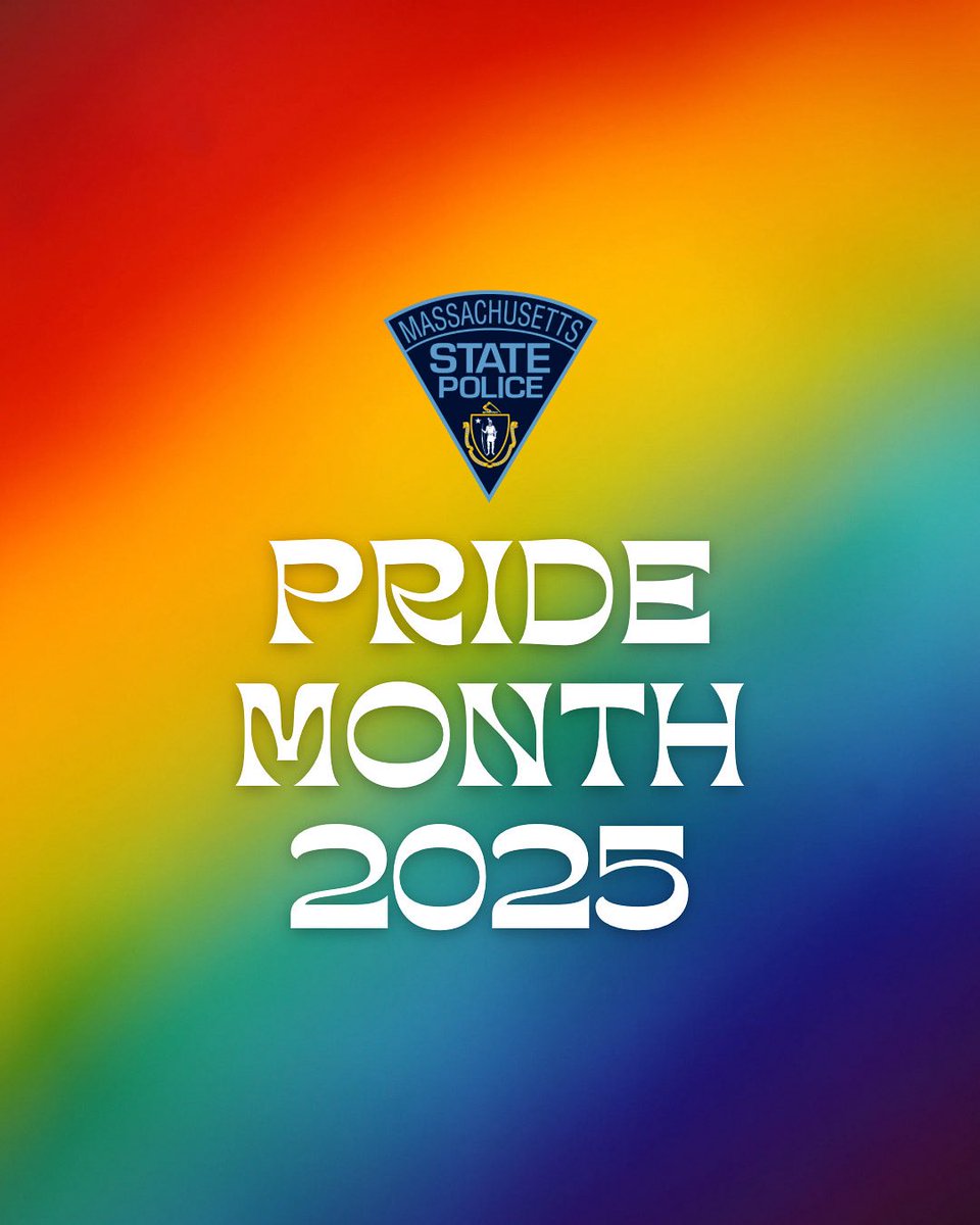 MassStatePolice's tweet photo. Today begins the celebration of Pride Month which honors the extraordinary contributions of the Lesbian, Gay, Bisexual, Transgender, Queer, and Intersex Community. We share a commitment to ending all forms of hate, violence, and discrimination. We wish everyone a happy Pride! https://t.co/EpS0xAwmbR
