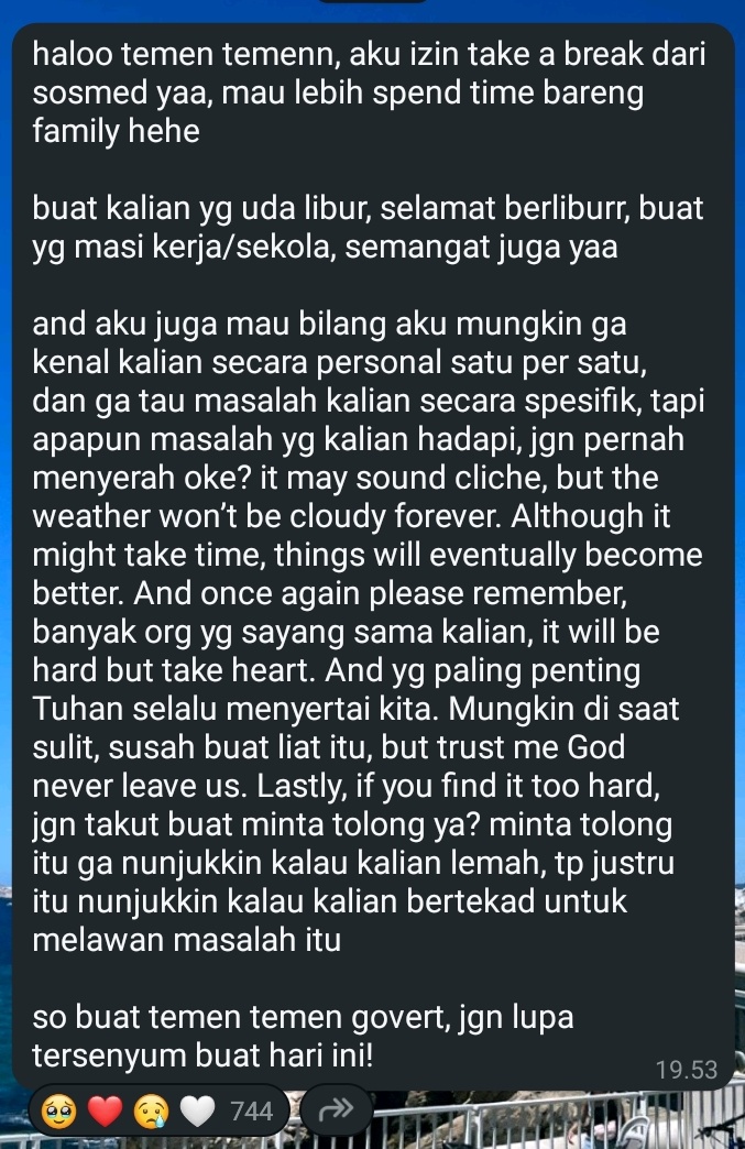 SahaWe055037035's tweet photo. Kalimat nya pas banget sama keadaan akuu 😔🫶🏻 #govert #temangovert https://t.co/ZjiMIRGmdy