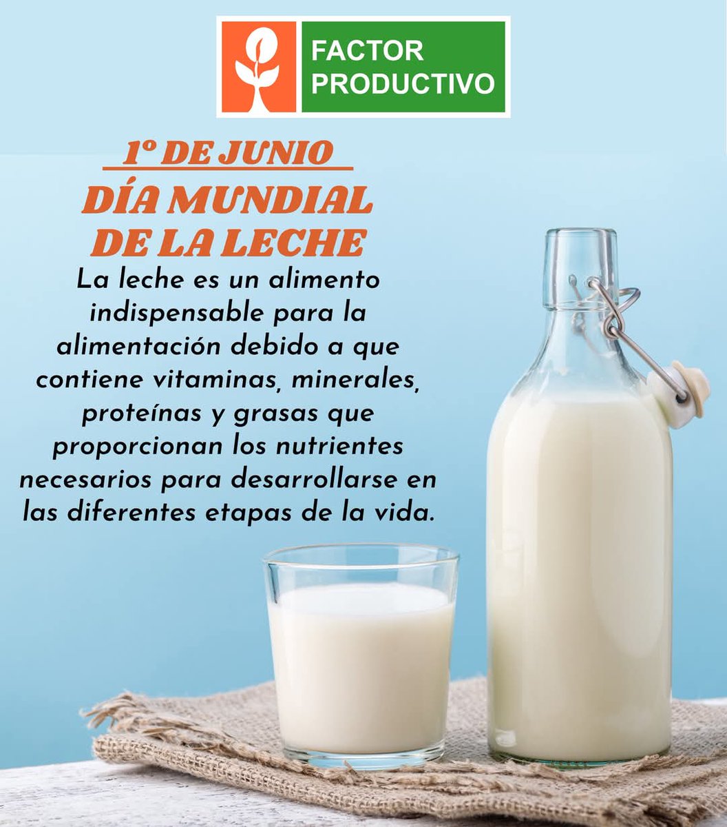 factorprod's tweet photo. 🥛𝙉𝙪𝙚𝙨𝙩𝙧𝙤 𝙧𝙚𝙘𝙤𝙣𝙤𝙘𝙞𝙢𝙞𝙚𝙣𝙩𝙤 𝙖𝙡 𝙨𝙚𝙘𝙩𝙤𝙧 𝙜𝙖𝙣𝙖𝙙𝙚𝙧𝙤 𝙙𝙚 𝙣𝙪𝙚𝙨𝙩𝙧𝙤 𝙥𝙖𝙞́𝙨 𝙦𝙪𝙚 𝙣𝙤𝙨 𝙗𝙧𝙞𝙣𝙙𝙖𝙣 𝙚𝙨𝙩𝙚 𝙖𝙡𝙞𝙢𝙚𝙣𝙩𝙤.🐮

#leche #lacteos #díamundialdelaleche  
#vacas #ganado #sectorganadero #vacaslecheras 
#FactorProductivo https://t.co/5h4d5ov2kn