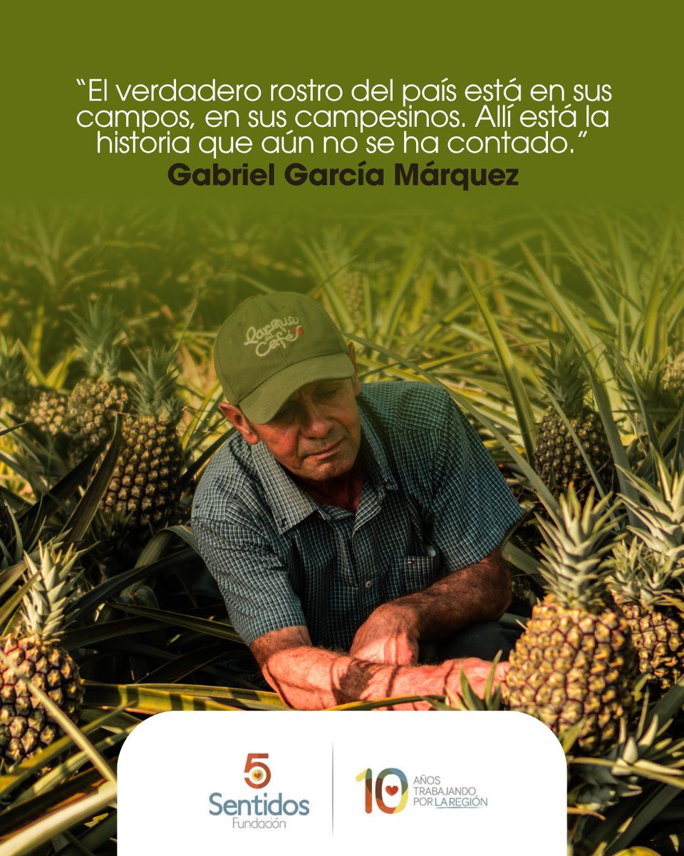 FCincoSentidos's tweet photo. Hoy rendimos homenaje a nuestros campesinos y campesinas, en especial a los del Catatumbo, tierra de lucha, esperanza y abundancia.👨‍🌾👩‍🌾

Gracias por sembrar y cosechar el alimento que nutre a Colombia, y por su valentía, resistencia y profundo amor por el campo. 🌾🌱 https://t.co/sfSwo5HoNB