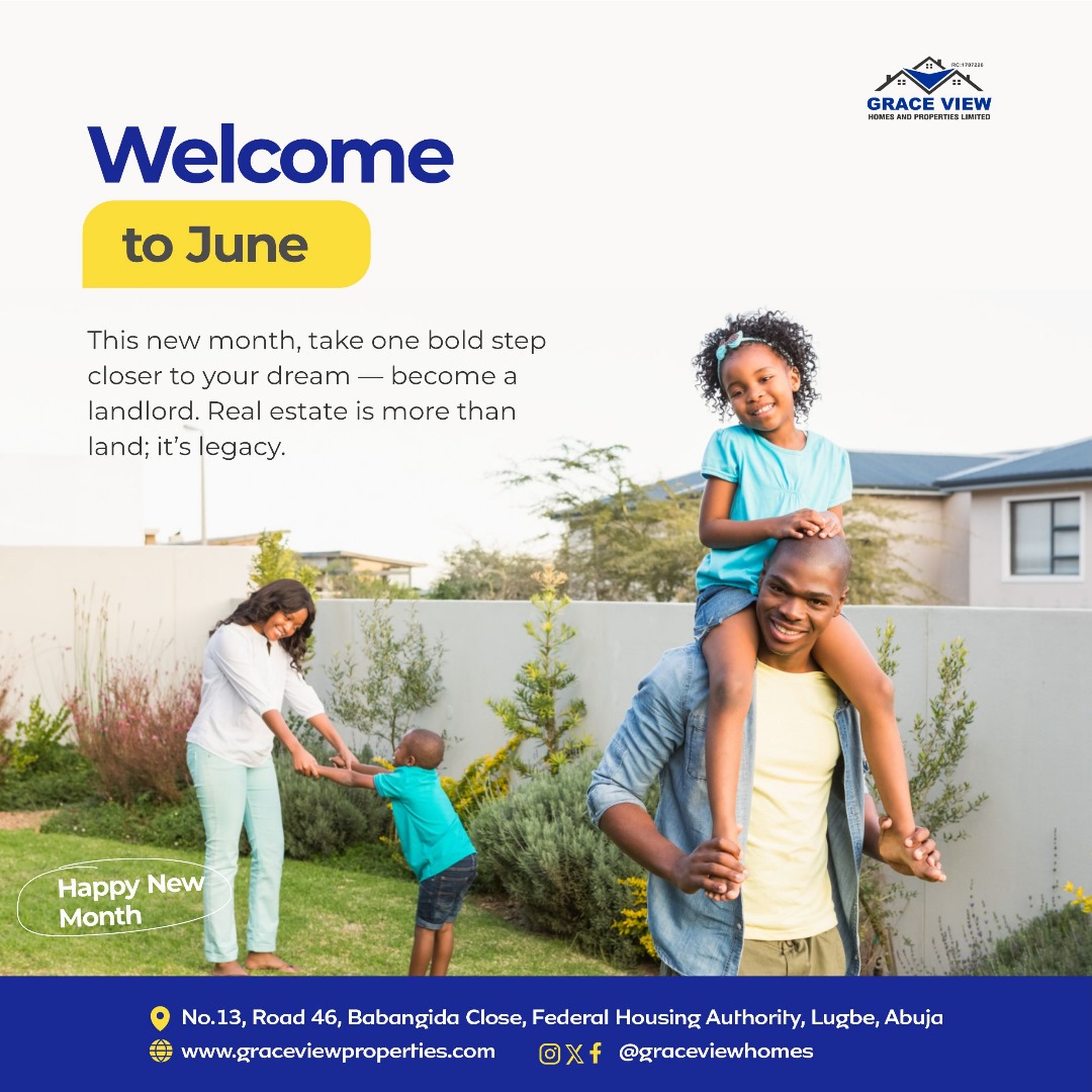 GraceViewProp's tweet photo. New month. New opportunities. New keys. At Graceview Homes, we’re unlocking dreams every day. Let’s make June your month of ownership!
#newthread
#TrendItLikeALEXA https://t.co/f8H6tqjhts