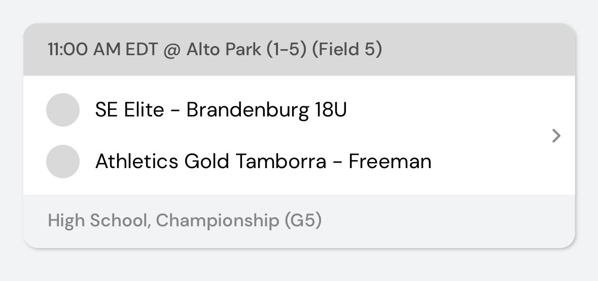 KayleeLapides's tweet photo. Here is our schedule for this weekend in Rome GA! @SE_Elite_Burg @GSCSoftball @KristenBGregory https://t.co/G8u8JBBZSS