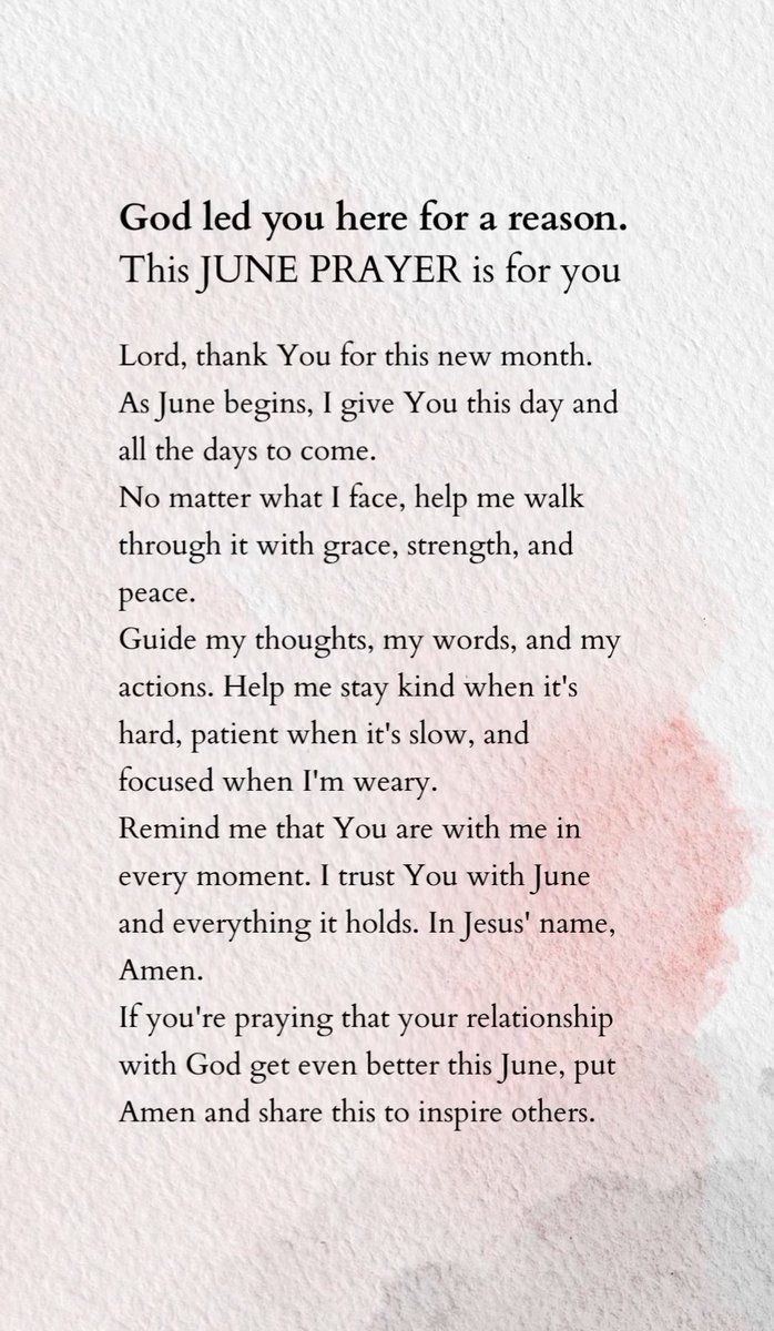 God led you here a reason. this June Prayer is for you