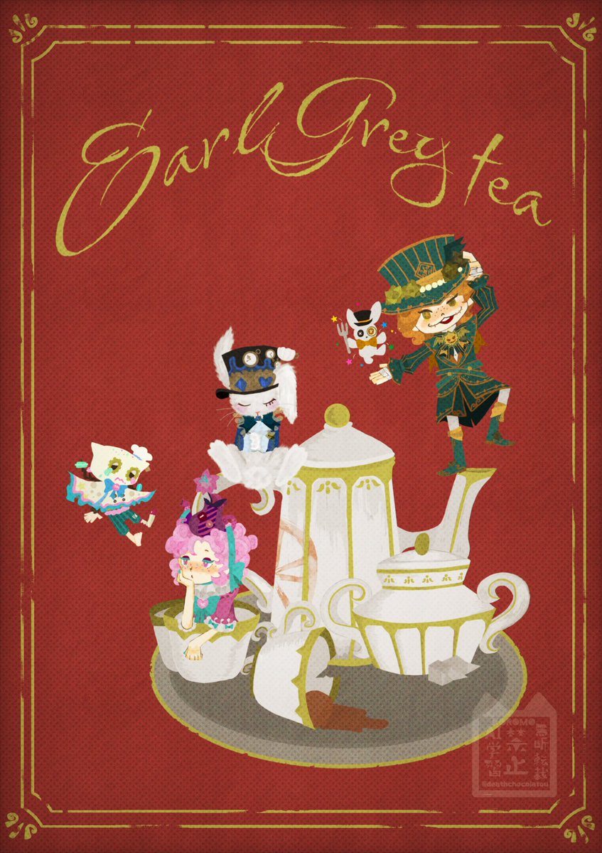 deathchocolatou's tweet image. 7周年おめでとうございます！
今年もイラコン応募させて頂きました！良ければ見て貰えたら嬉しいです☺️💕

おかしなお菓子なお茶会 | KOROMO pixiv.net/artworks/13107… 

#第五人格7周年記念イラストコンテスト
#第五人格