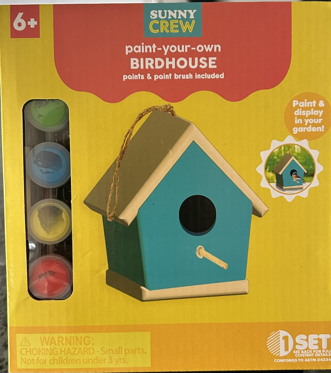 We’ve got one only of this SUNNY CREW “paint your own “ BIRDHOUSE paints &amp; paint brush incuded jumblebee.co.uk/auction/detail…
£10 and it’s yours….free delivery within ten miles of Bath !