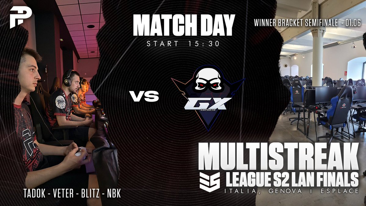 MULTISTREAK LEAGUE S2 | LAN FINALS 
GENOVA - ESPLACE 
<a href="/multistreak/">multistreak</a> <a href="/Esplace_/">Esplace</a>

Winner Bracket
⚔️ SEMIFINAL – vs <a href="/TeamGx_GG/">Team Gx</a> 🕘 15:30* 

🌟 Team Pulsar 
🔹 <a href="/tadoook/">Luca</a>
🔹 <a href="/NVeter_/">Nico</a>
🔹 <a href="/NBKRikyy/">Riccardo</a>
🔹 <a href="/OnlyBlitzV2/">Daniele</a>

🔥 Ready to fight! 

*Match time subject to change