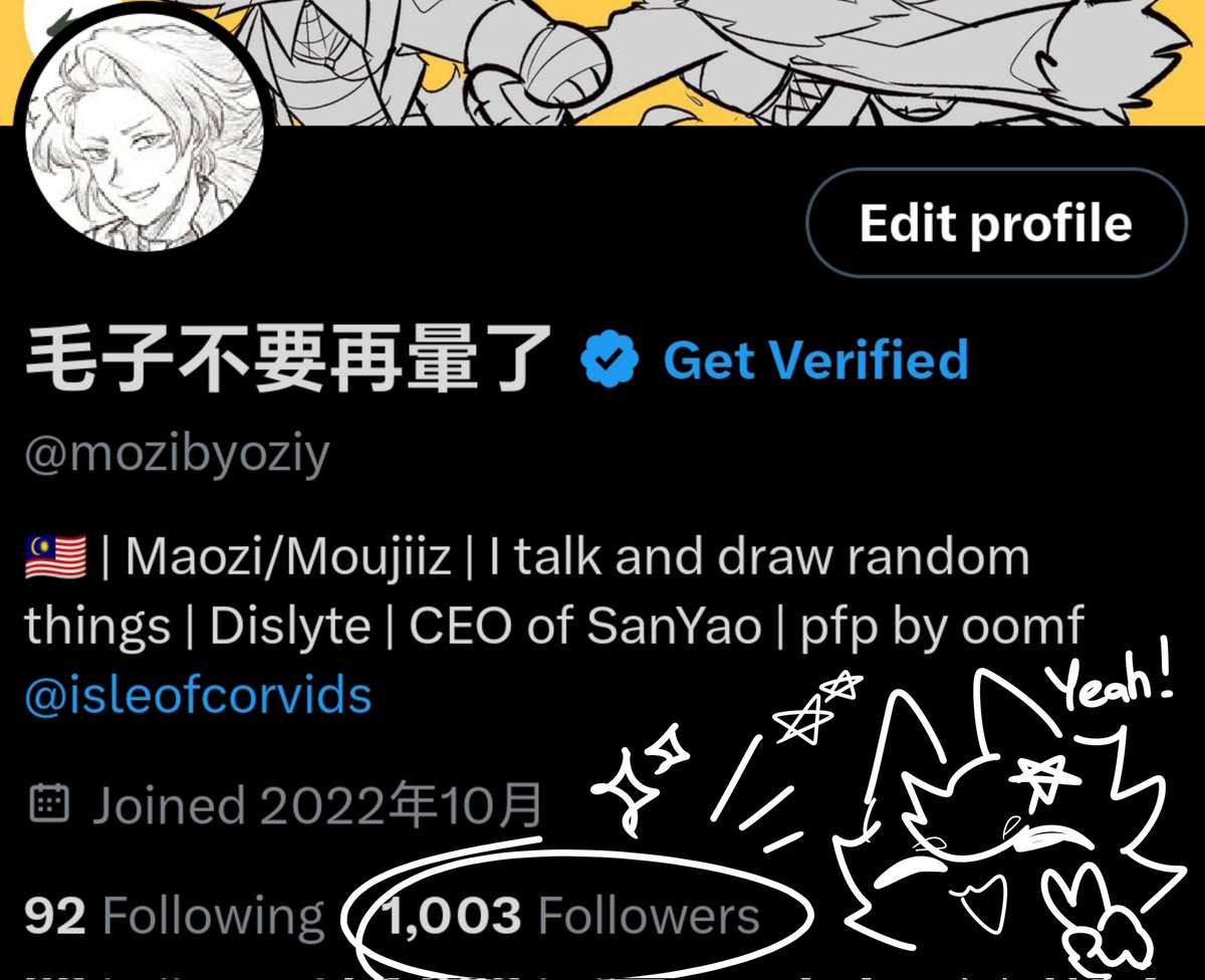 Just realised it
Congrats to myself woohoo! 
And thank you so much for all the support!🫶✨
