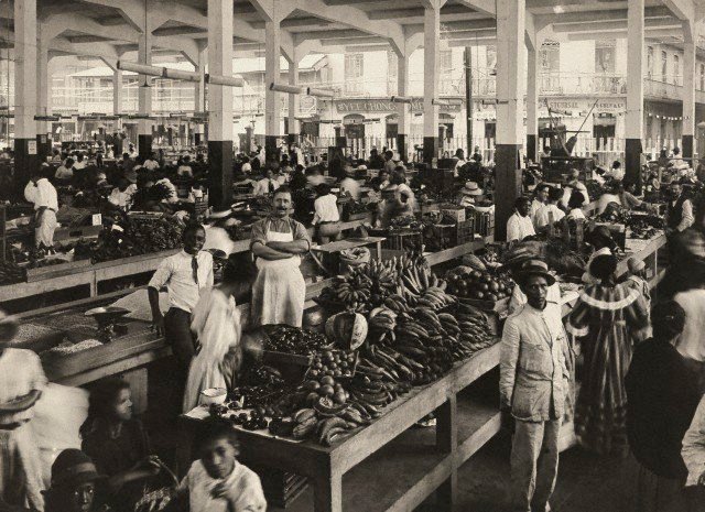 El Mercado Público de la Ciudad de Panamá en una foto del 1 de junio de 1921.