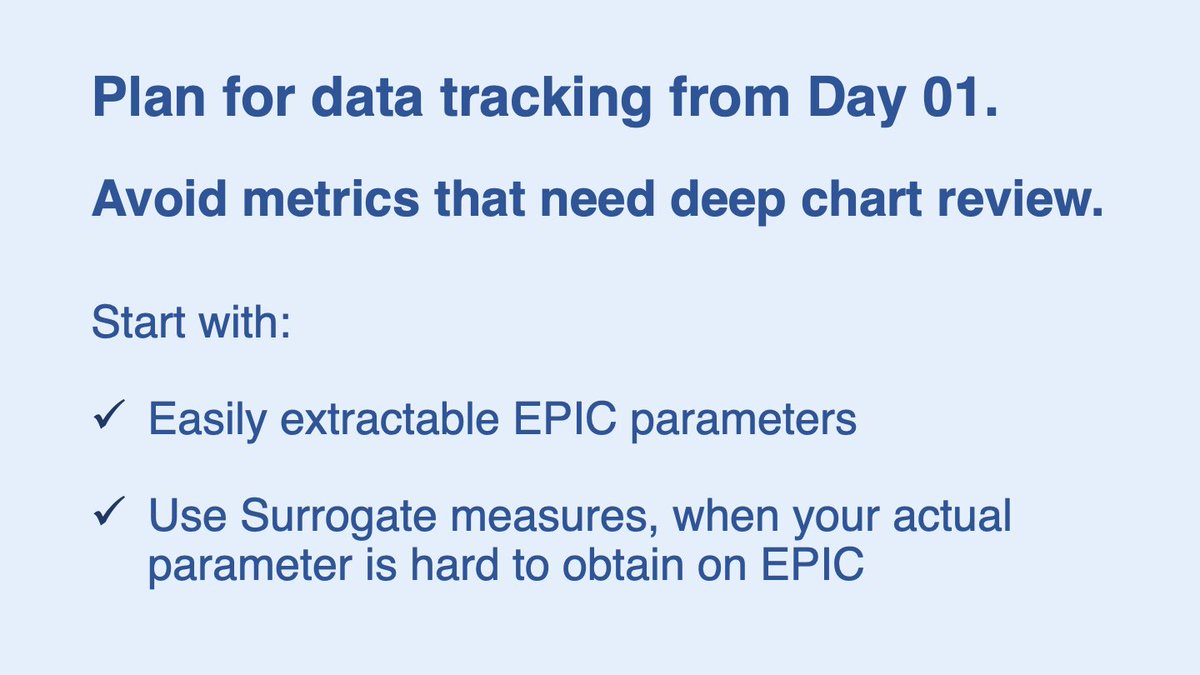 Want your QI project to actually survive 6 months?

Pick measures that <a href="/HeyEpic/">Epic</a> can pull for you. #SlicerDicer is a great tool!
Not ones you need to extract manually from 137 charts/month.

Don’t chase perfect metrics. Chase sustainable ones.

#QIEssentials #MedTwitter #EPIC