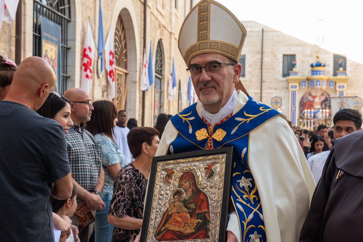 custodiaTS's tweet image. "Cardinal Pierbattista Pizzaballa, fort the Feast of the Visitation, said: 'Our unity is the clearest sign that we belong to Jesus Christ. Let us therefore pray, invoking the intercession of the Holy Spirit: for ourselves, and especially for our brothers and sisters in Gaza.'"