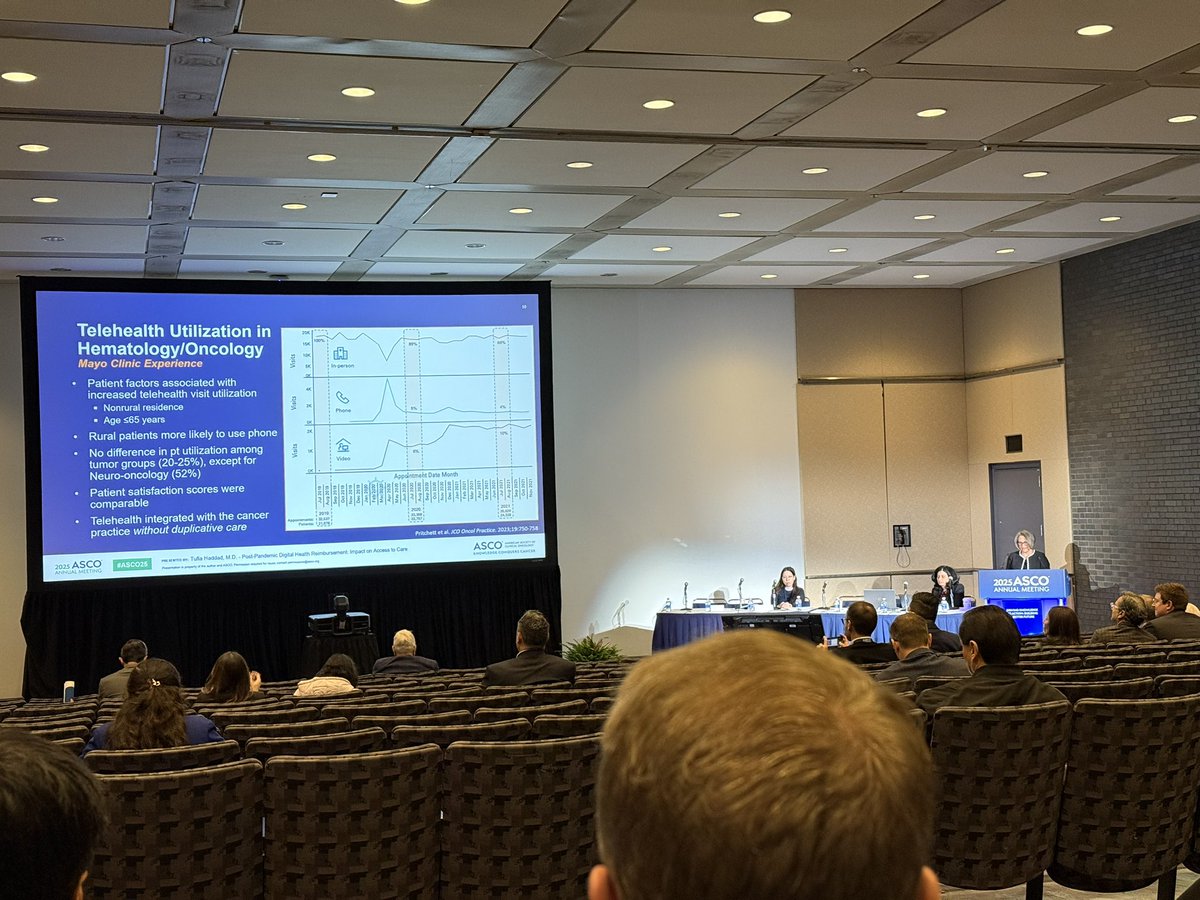 Yi Lin (@yilinmdphd) on Twitter photo Telehealth &remote monitoring impact on cancer care and post-pandemic economic implications, <a href="/CTufia/">Tufia C Haddad</a> from <a href="/MayoCancer/">Mayo Cancer Support </a> presents #ASCO25 these are important tools to expand access for novel therapies like #CART & #BsAb Telehealth &remote monitoring impact on cancer care and post-pandemic economic implications, <a href="/CTufia/">Tufia C Haddad</a> from <a href="/MayoCancer/">Mayo Cancer Support </a> presents #ASCO25 these are important tools to expand access for novel therapies like #CART & #BsAb