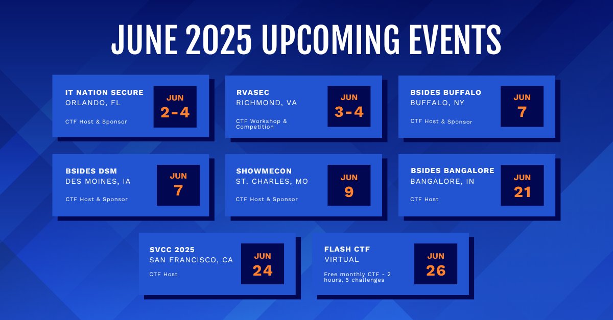 <a href="/MetaCTF/">MetaCTF</a>'s in for an action packed month! Excited to hit the road 🚗

Check out the Calendar below to follow where we'll be  👇