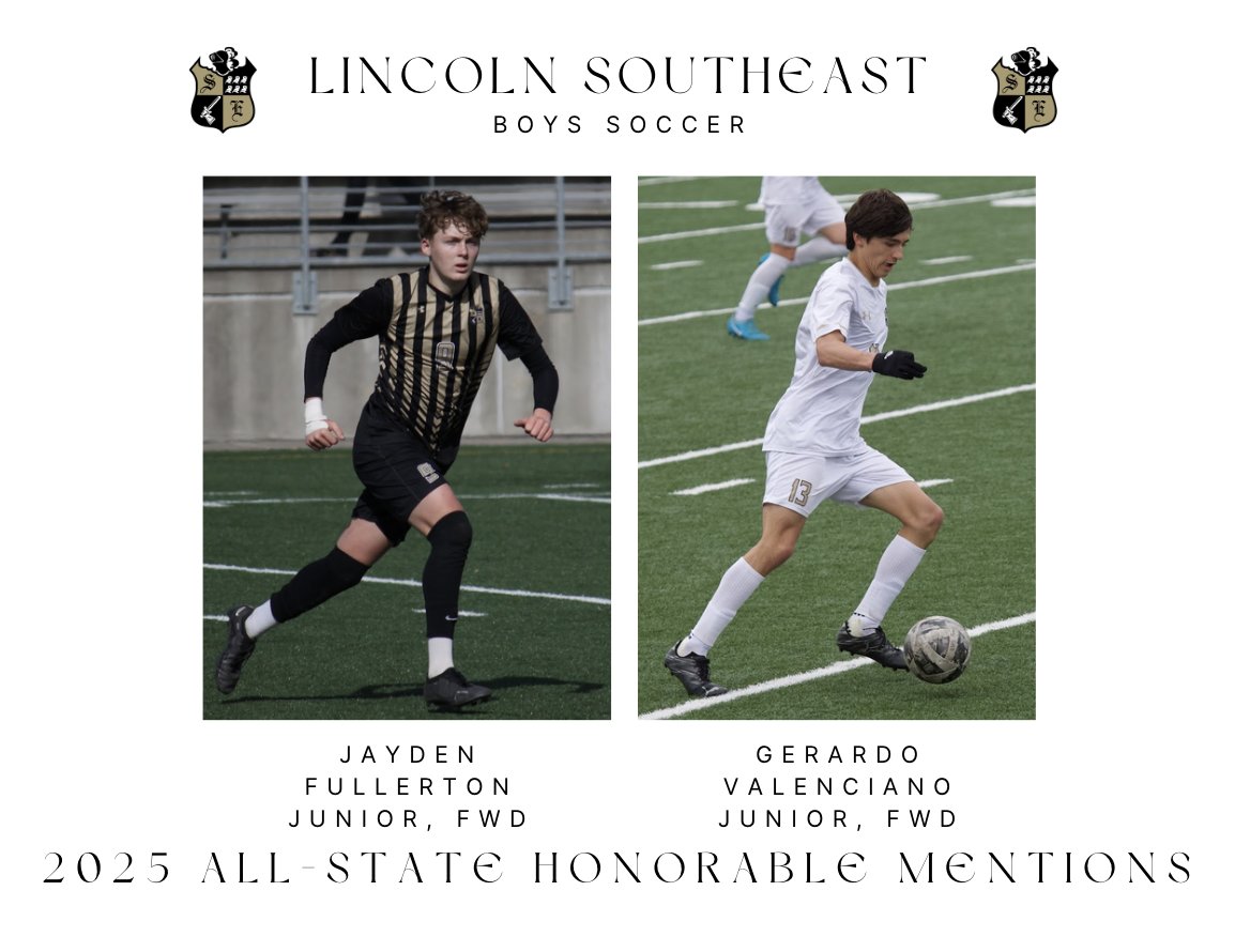 Lincoln Southeast Boys Soccer (@lse_boyssoccer) on Twitter photo Congratulations to our All-Nebraska Class A Honorable Mentions!
<a href="/NEPrepZone/">Nebraska Prep Zone</a>
<a href="/nebraska_talk/">Nebraska Soccer Talk</a>
<a href="/PrepExtra/">LJS Prep Extra</a>
<a href="/THEnebpreps/">nebpreps</a>
Go Knights!
โ๏ธโฝ๏ธโ๏ธ Congratulations to our All-Nebraska Class A Honorable Mentions!
<a href="/NEPrepZone/">Nebraska Prep Zone</a>
<a href="/nebraska_talk/">Nebraska Soccer Talk</a>
<a href="/PrepExtra/">LJS Prep Extra</a>
<a href="/THEnebpreps/">nebpreps</a>
Go Knights!
โ๏ธโฝ๏ธโ๏ธ
