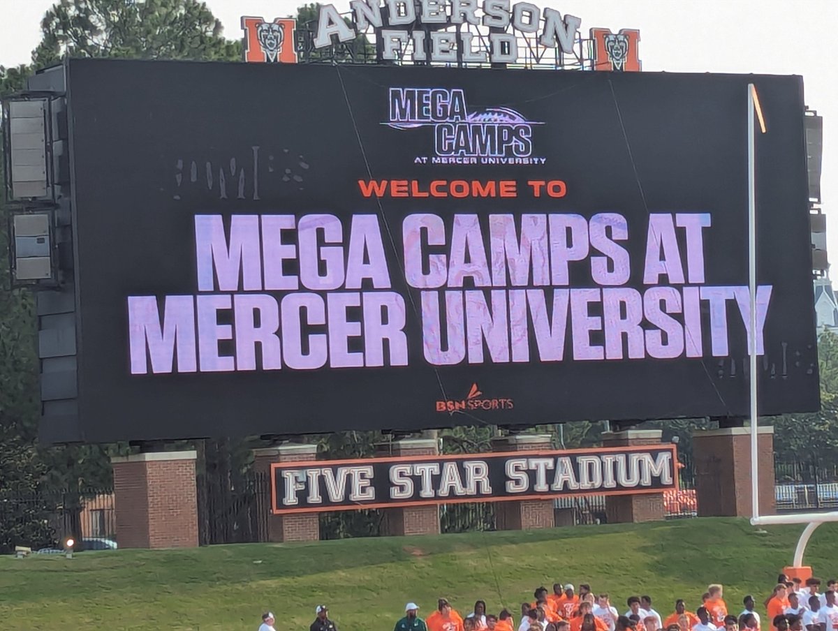 Mercer MEGA Camp today. Second Session. #452 Orange. Let's go!!