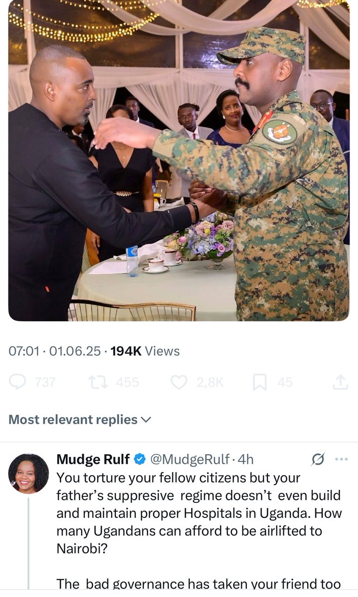 The truth can be very stubborn so I ask again , how many Ugandans can afford to be airlifted to Nairobi? <a href="/mkainerugaba/">Muhoozi Kainerugaba</a> !