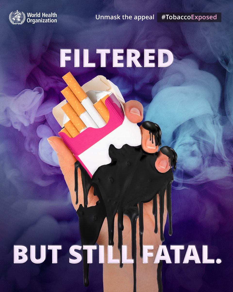 WHO Jordan (@whojordan) on Twitter photo They make it easier to start smoking & harder to quit.
Filters have even contributed to a rise in an aggressive type of lung cancer. #WorldNoTobaccoDay
<a href="/WHOEMRO/">WHO Regional Office for the Eastern Mediterranean</a>
<a href="/UnitedNationsJO/">UN Jordan 🇯🇴</a> They make it easier to start smoking & harder to quit.
Filters have even contributed to a rise in an aggressive type of lung cancer. #WorldNoTobaccoDay
<a href="/WHOEMRO/">WHO Regional Office for the Eastern Mediterranean</a>
<a href="/UnitedNationsJO/">UN Jordan 🇯🇴</a>