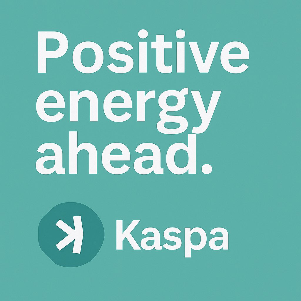 Let’s get the positive energy going for Kaspa

6000x Faster than BTC
Trilemma Solved
L1 blockDAG w/Smart Contacts/KRC20s

So many amazing positive things coming for Kaspa. Let’s spread the word. $KAS