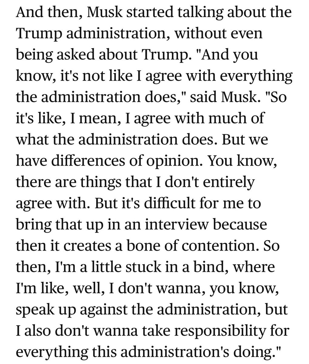 Michael Kaplan (@mkaplantv) on Twitter photo Revealing exchange on <a href="/CBSSunday/">CBS Sunday Morning 🌞</a>: Musk tells <a href="/Pogue/">David Pogue</a> he cannot bring up in the interview where he disagrees with the Trump admin because it “creates a bone of contention.” Revealing exchange on <a href="/CBSSunday/">CBS Sunday Morning 🌞</a>: Musk tells <a href="/Pogue/">David Pogue</a> he cannot bring up in the interview where he disagrees with the Trump admin because it “creates a bone of contention.”