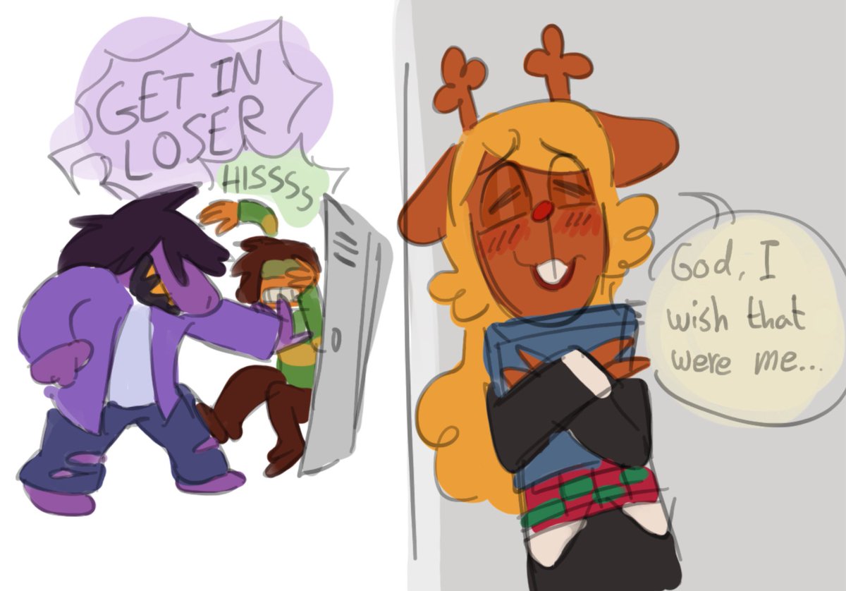 Ekko_idk's tweet image. Low effort sketch everyday until #deltarune releases
17/20
I can never remember Susie’s light world colors correctly…