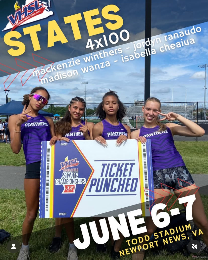 PFHS_XC & Track (@pfxc_track) on Twitter photo Congratulations to our 4x100m Womens Relay! States Bound🐾💜Let’s go Panthers!!! Not pictured..Bryelle Wilson! <a href="/pfhsathletics/">PFHS Athletics</a> <a href="/PFannouncements/">Potomac Falls HS</a> <a href="/PFHS_AthBooster/">PFHS Athletic Booster Club</a> <a href="/pfhsathletes/">Panther Athletes</a> Congratulations to our 4x100m Womens Relay! States Bound🐾💜Let’s go Panthers!!! Not pictured..Bryelle Wilson! <a href="/pfhsathletics/">PFHS Athletics</a> <a href="/PFannouncements/">Potomac Falls HS</a> <a href="/PFHS_AthBooster/">PFHS Athletic Booster Club</a> <a href="/pfhsathletes/">Panther Athletes</a>