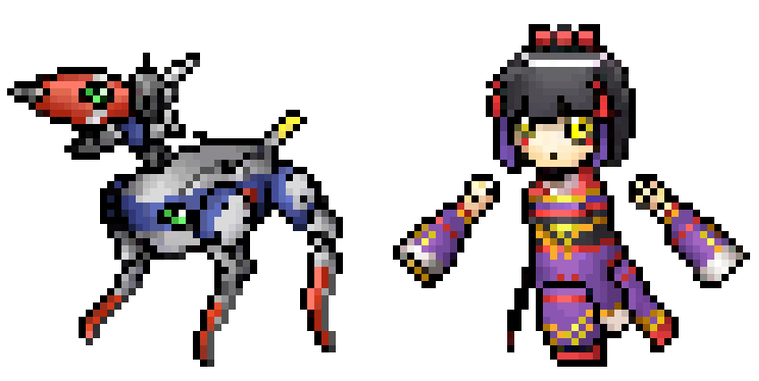 otro_jorch's tweet photo. Mulemon & Kokeshimon
#Mulemon #Kokeshimon #VITALBRACELET #pixelart #DigimonStoryOlymposXII #fanart #デジモン #fangame #Digimon https://t.co/BZAwmS20E7