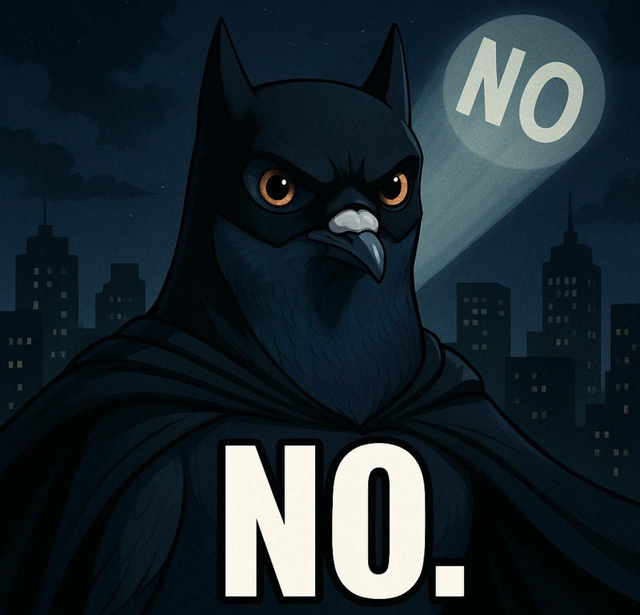 Krystal_TheKing's tweet photo. @cobie @RetailReplyGuy @icebergy The pigeon needs a hero https://t.co/NTpfB7rZqg
