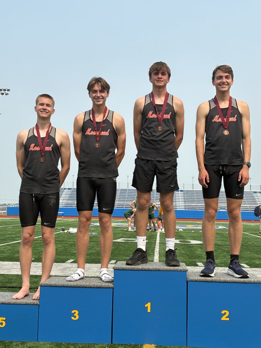 SpudTrack's tweet image. ‼️Boys 4x400‼️
👏Clutch performance by these 4 to clinch 2nd place for the team👏
🔥 Way to go Aurek, Tavan, Wyatt and Eli🔥