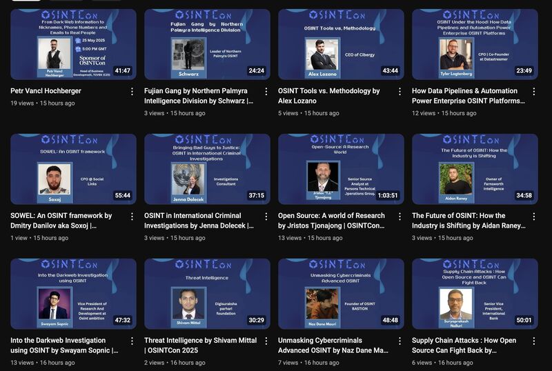 🧵 OSINTCon 2025 – Recordings &amp; Slides Are Now Live! 

Missed a session? Want to rewatch your favorite speaker? Need access to insightful presentations?

We’ve made everything available for you. Let the learning continue. 👇

📺 Watch all sessions on YouTube:
🔗